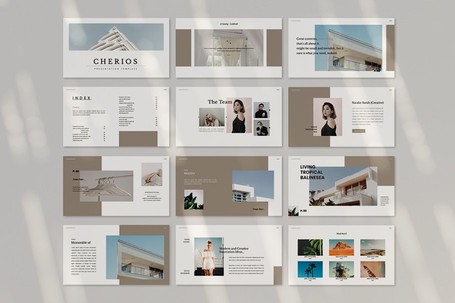 极简的企业介绍项目策划提案PPT模板 Cherios Powerpoint Template_img_2