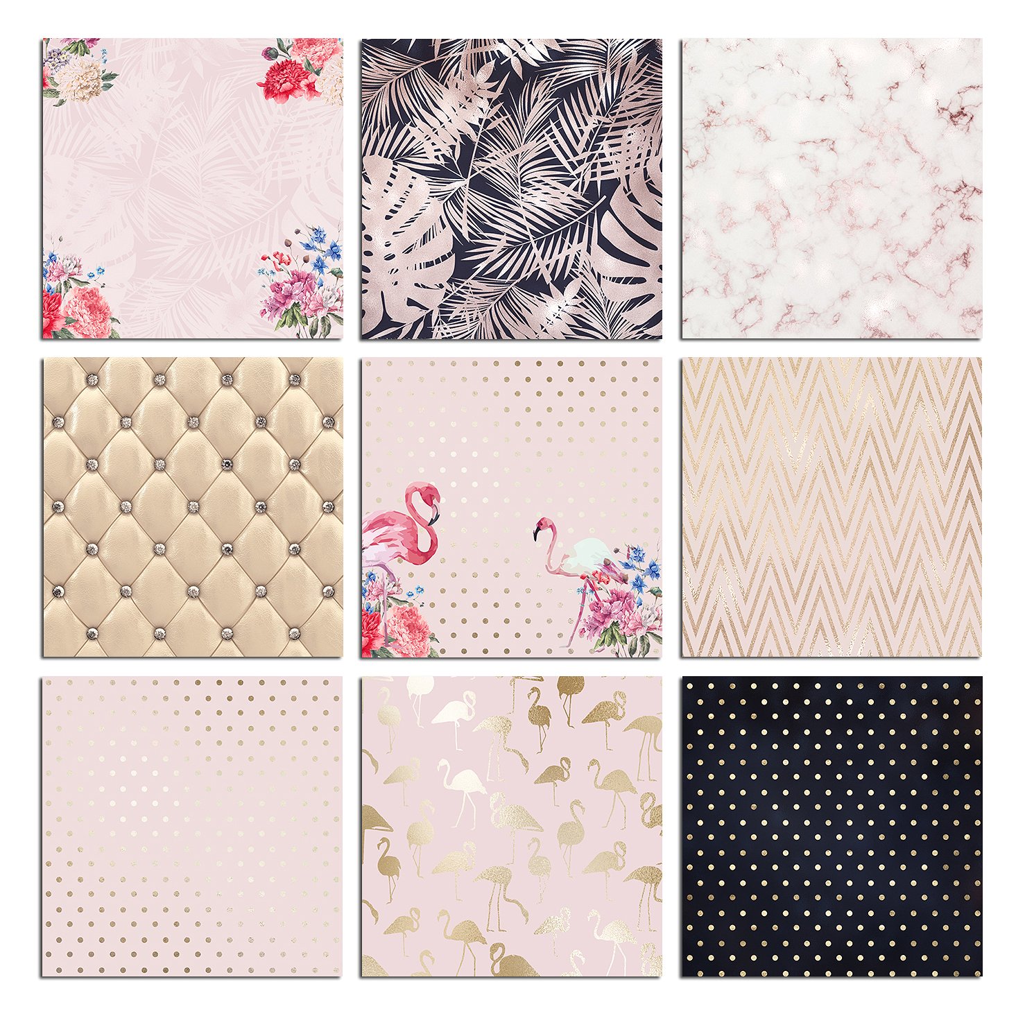 40款大理石玫瑰金海军蓝豪华纹理 Marble Rose Gold and Navy Textures_img_2