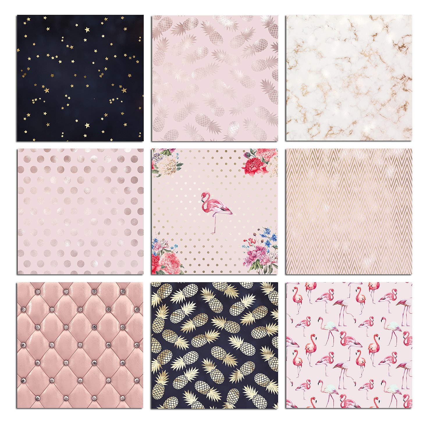 40款大理石玫瑰金海军蓝豪华纹理 Marble Rose Gold and Navy Textures_img_2