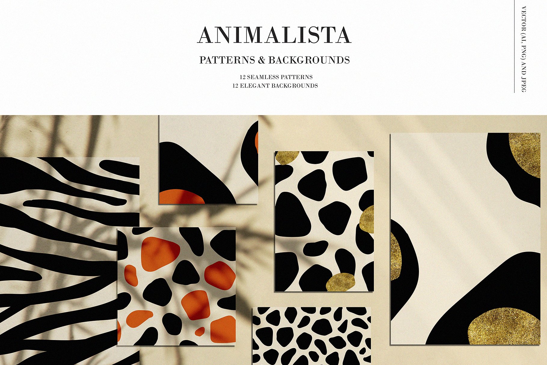 斑点豹纹无缝动物矢量图案 Animalista Patterns Collection_img_2