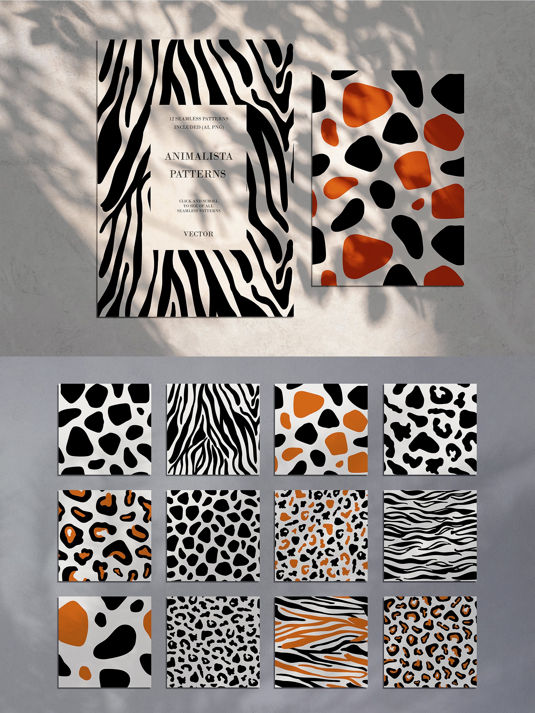 斑点豹纹无缝动物矢量图案 Animalista Patterns Collection_img_2