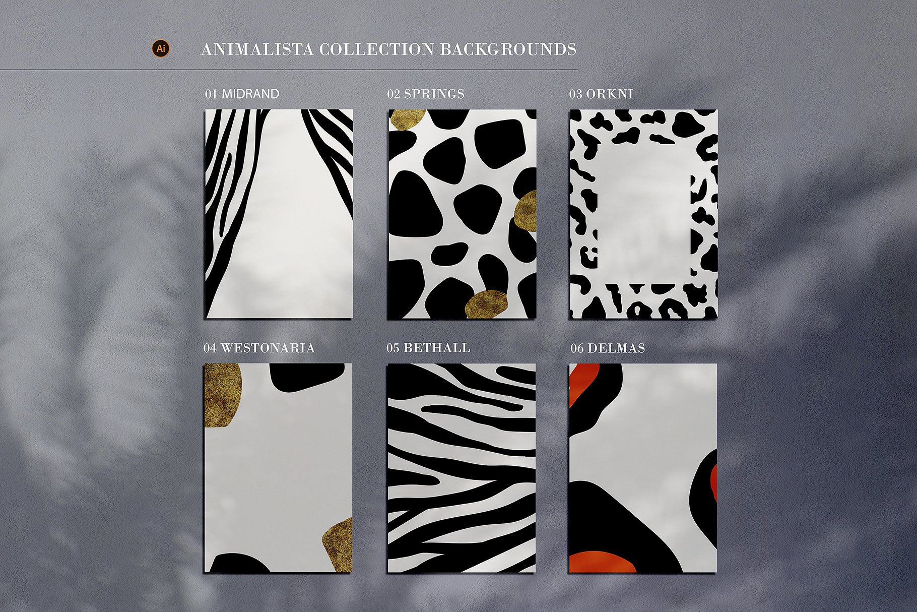 斑点豹纹无缝动物矢量图案 Animalista Patterns Collection_img_2