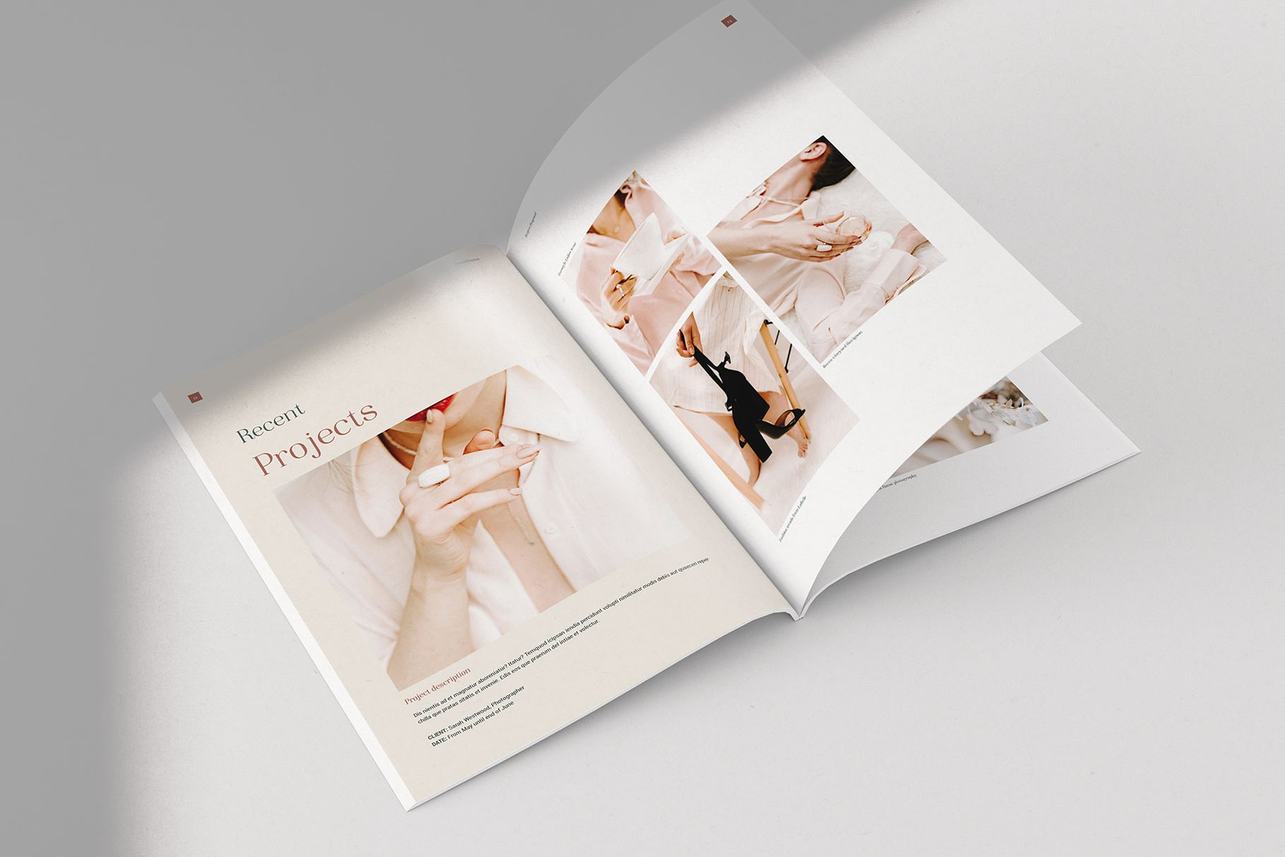 摄影师设计师作品展示Indesign画册模板 Photographer Designer Works Show Indesign Album Template_img_2