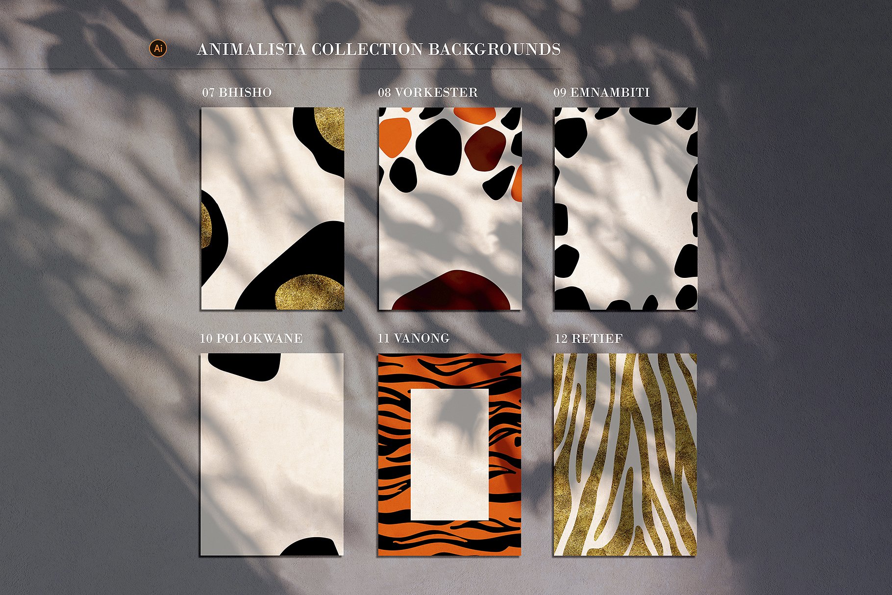 斑点豹纹无缝动物矢量图案 Animalista Patterns Collection_img_2