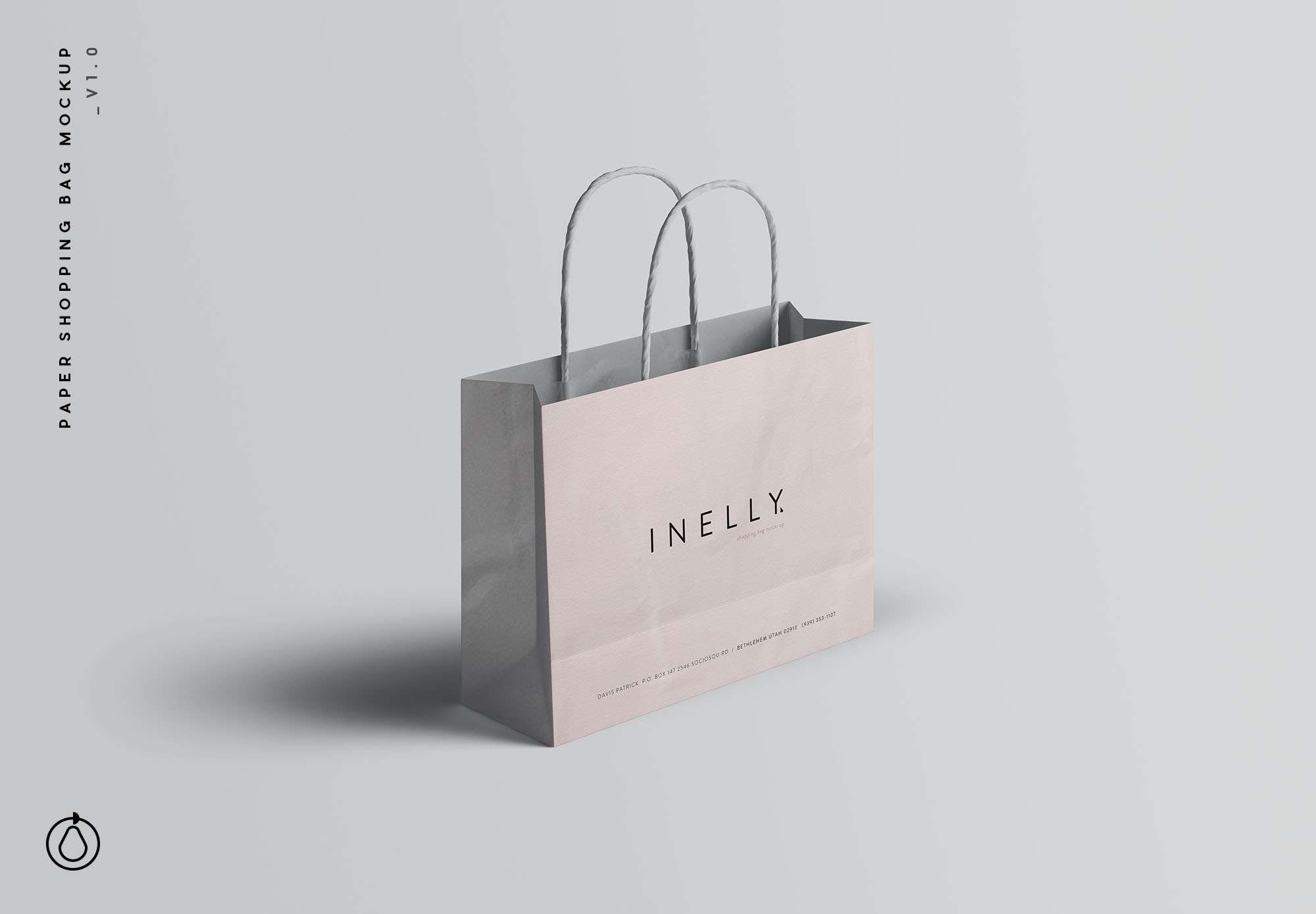 高端大气纸质商场购物袋手提袋样机 Paper Shopping Bag Mockup_img_2