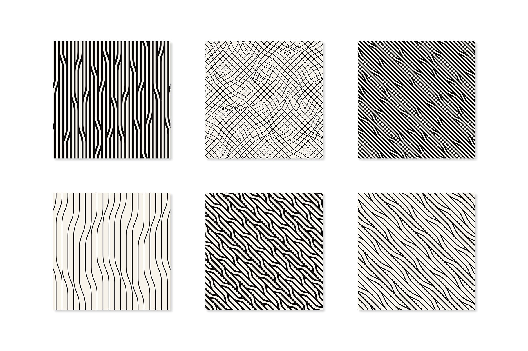 无缝斑纹条装矢量图形集EPS Brindle Seamless Patterns Set_img_2