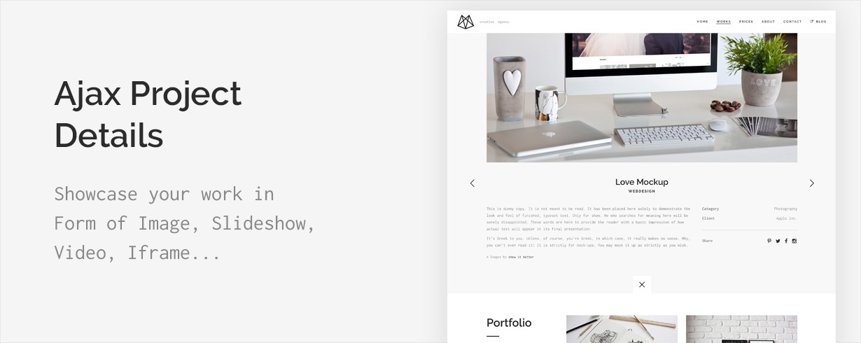 极简主义的设计工作室摄影作品展示WordPress主题模板 Minimalist Design Photography Shows WordPress Theme Templates_img_2