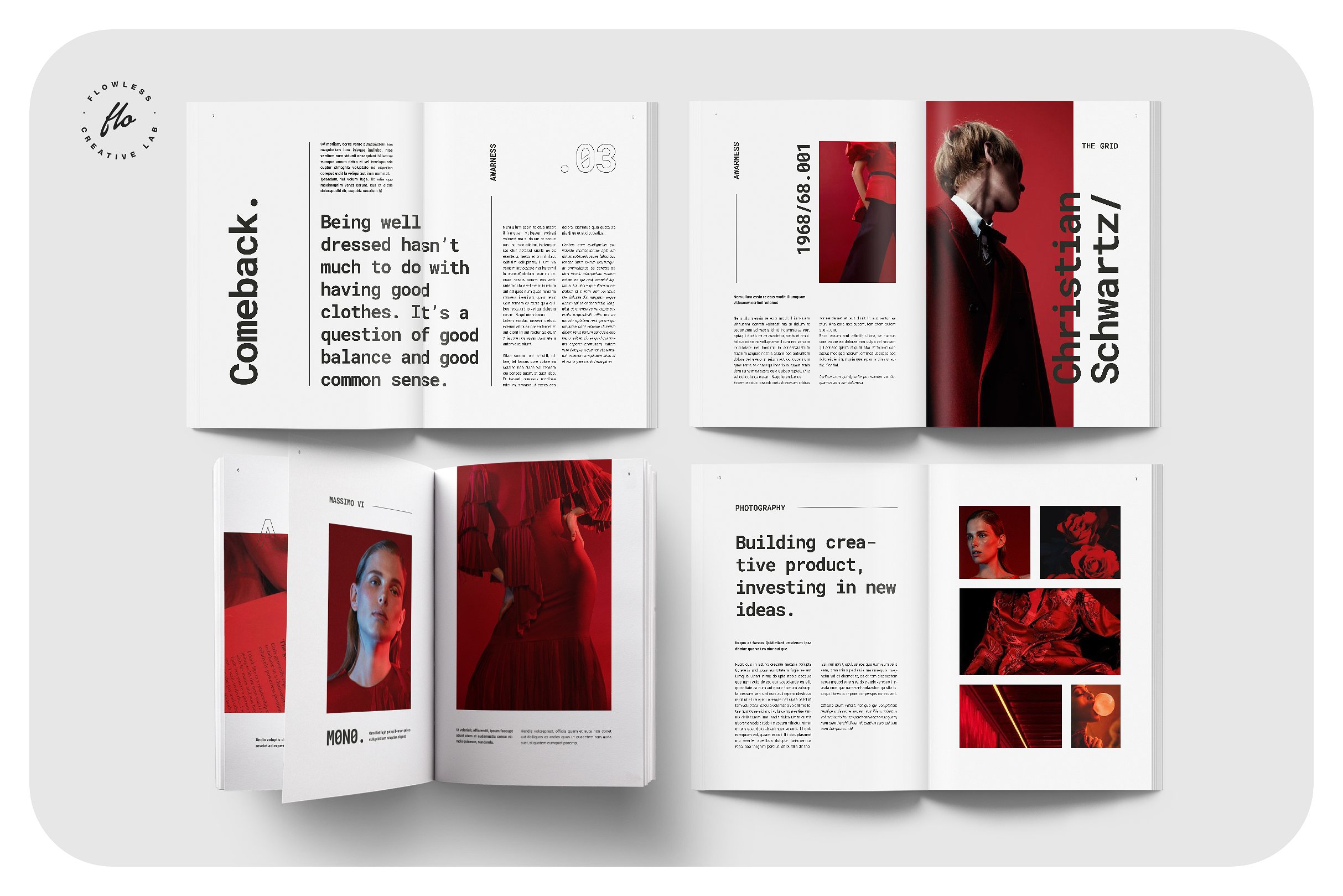 现代潮流的服装品牌Indesign杂志画册模板 Modern Fashion Clothing Brand Indesign Magazine Album Template_img_2