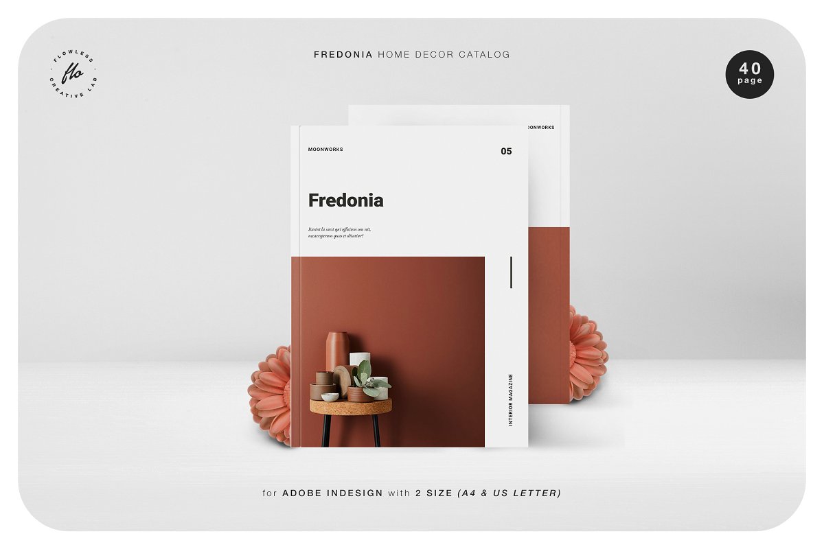 时尚简洁的家居生活画册Indesign模板 FREDONIA Home Decor Catalog_img_2