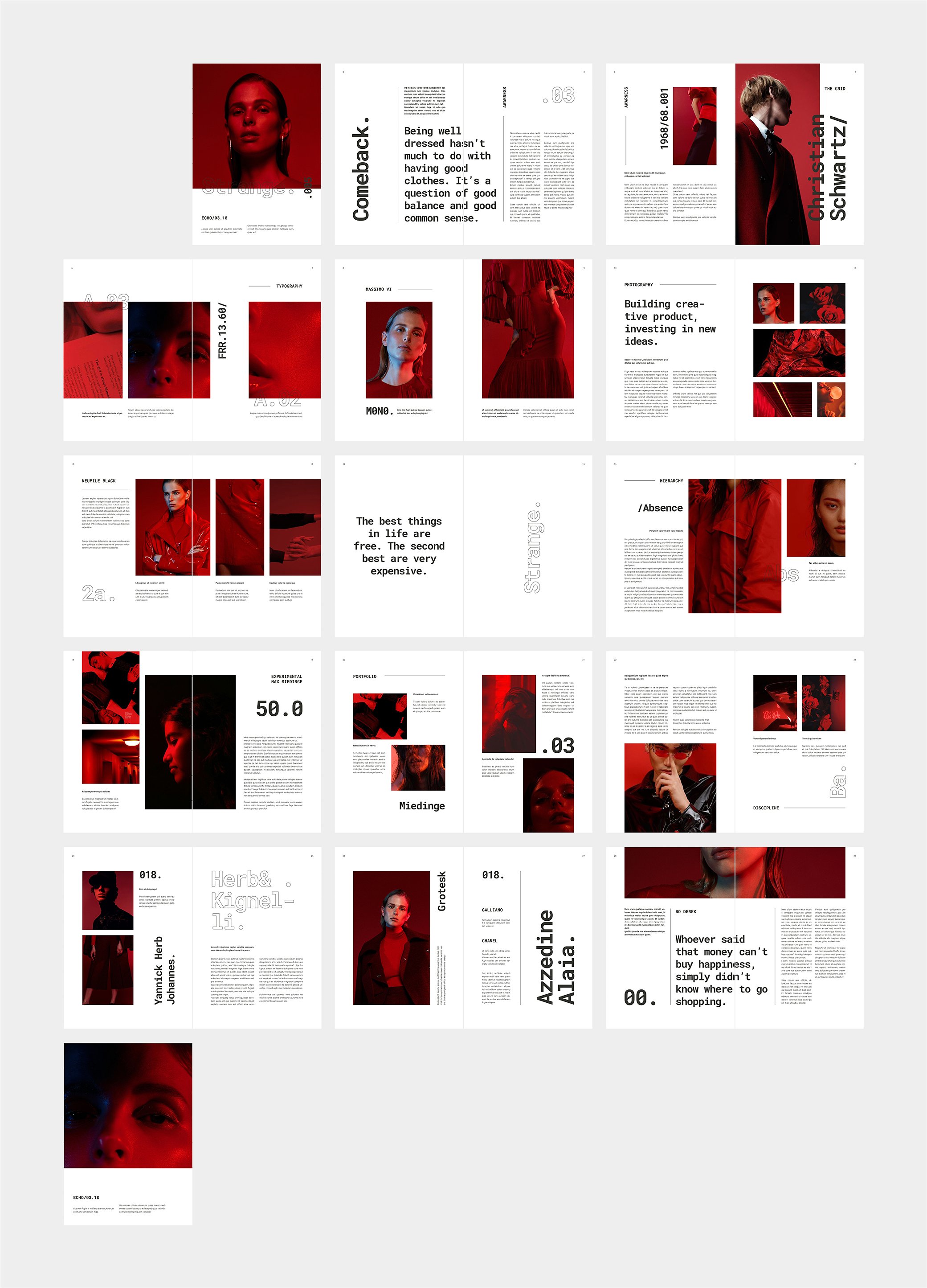 现代潮流的服装品牌Indesign杂志画册模板 Modern Fashion Clothing Brand Indesign Magazine Album Template_img_2