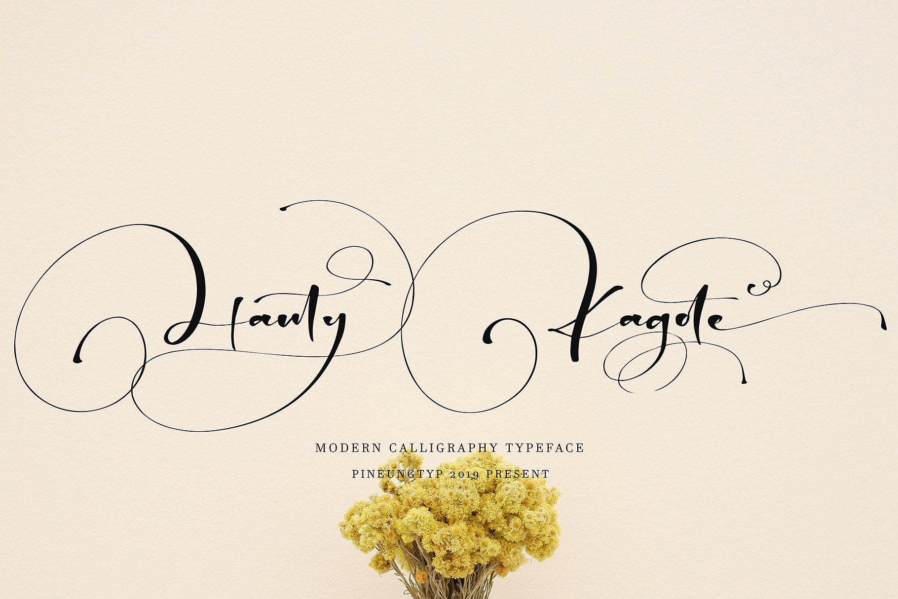 Hanty Kagote飘逸现代手写书法婚礼字体 Hanty Kagote Elegant Modern Handwritten Calligraphy Wedding Font_img_2