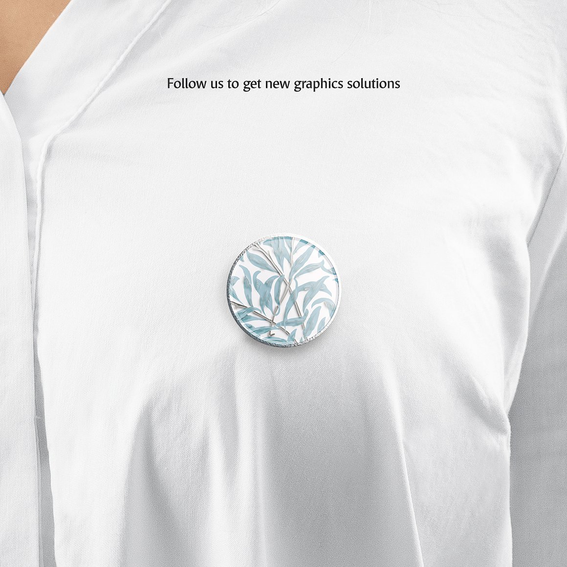 5个圆形的珐琅针胸牌胸章样机套装 5 Round Enamel Pin Mockups Set_img_2