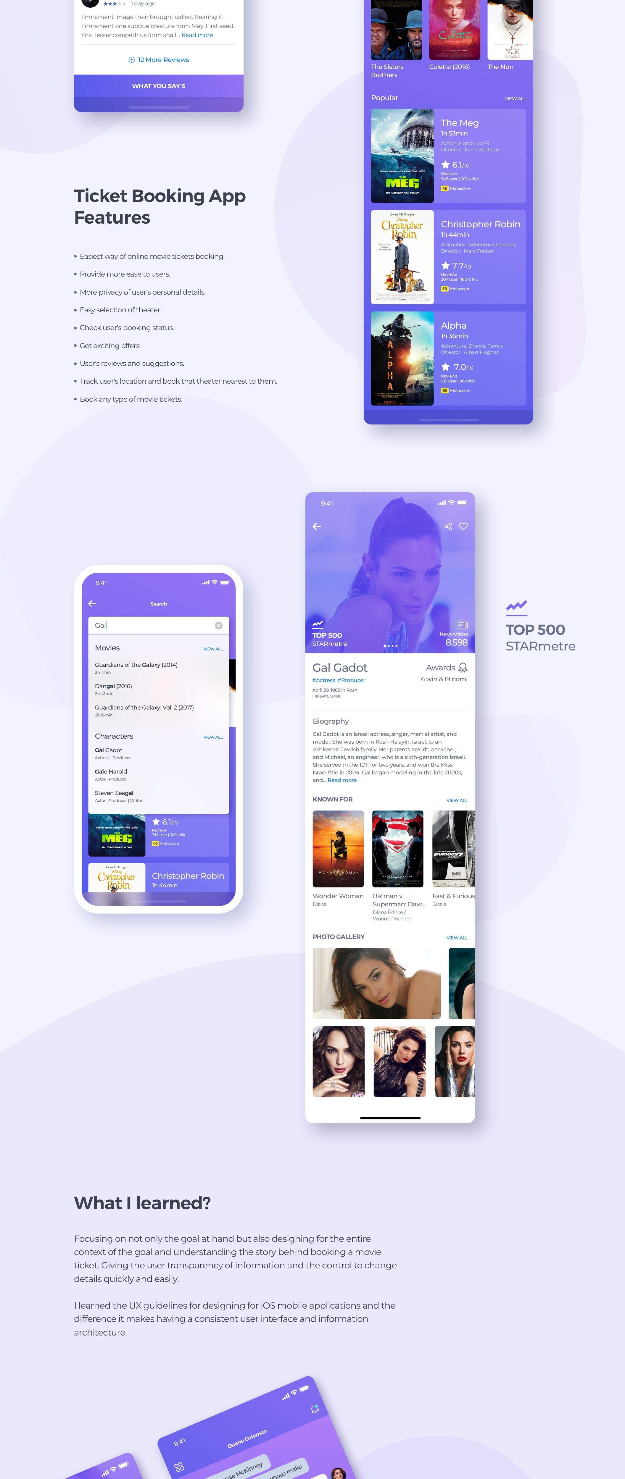 简约的电影订票APP UI工具包 Simple Movie Booking APP UI Kits_img_2