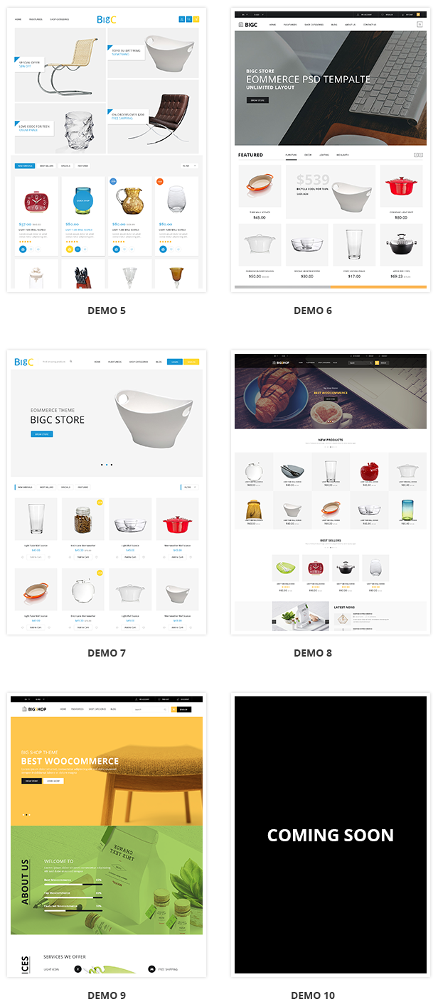 精美的家具家居在线购物商城WordPress主题模板 Big Shop - Furniture RTL Responsive WooCommerce WordPress Theme_img_2