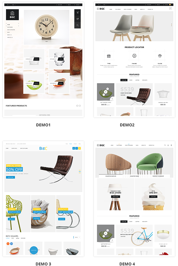 精美的家具家居在线购物商城WordPress主题模板 Big Shop - Furniture RTL Responsive WooCommerce WordPress Theme_img_2