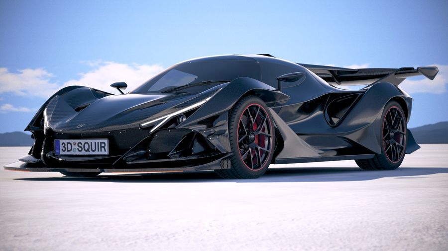 陆地怪兽德国阿波罗赛道跑车2019 3D模型 Gumpert Apollo Intensa Emozione 2019 3D Model_img_2