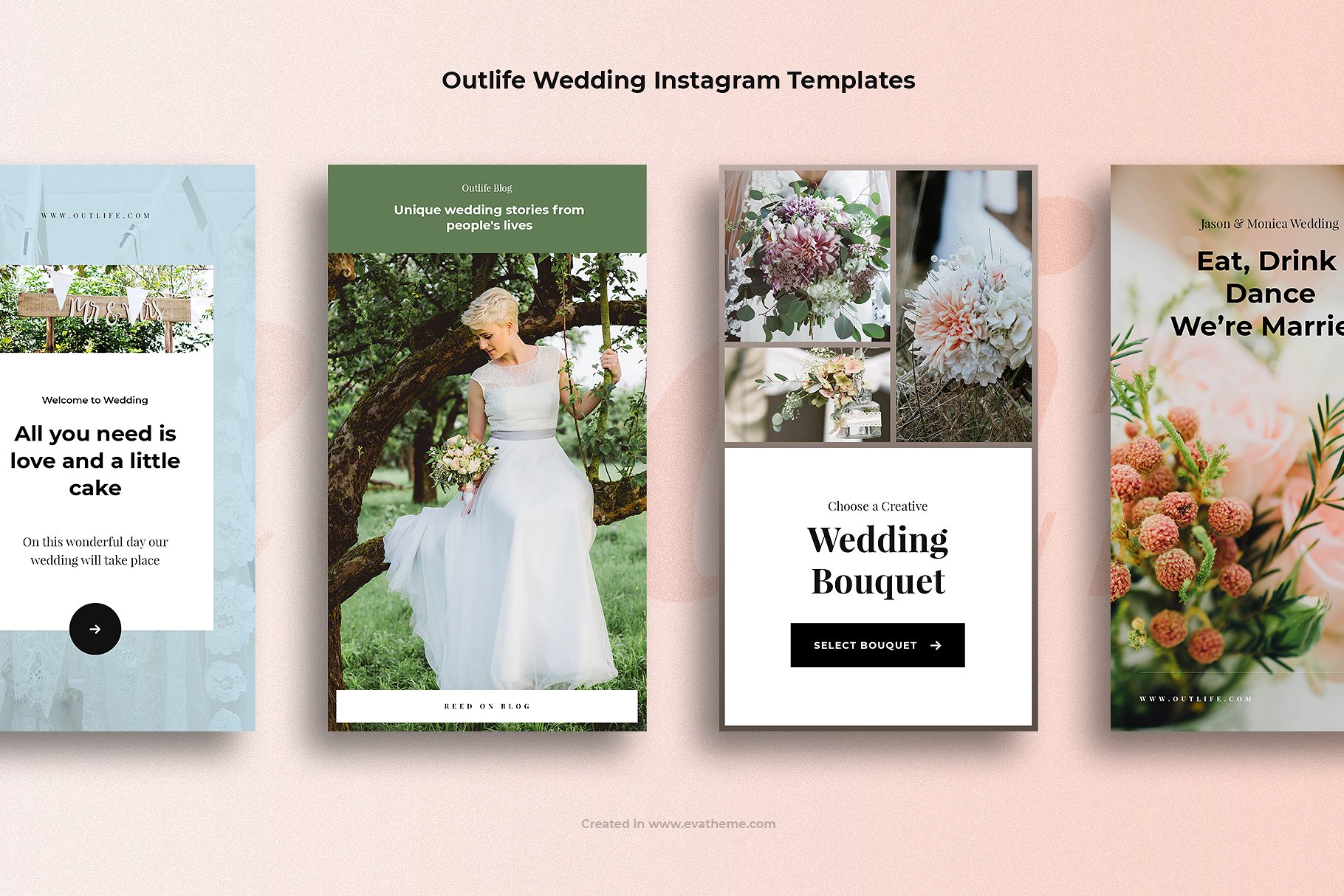 令人愉悦的婚礼旅游产品促销Instagram模板 Pleasant Wedding Travel Product Promotion Instagram Template_img_2