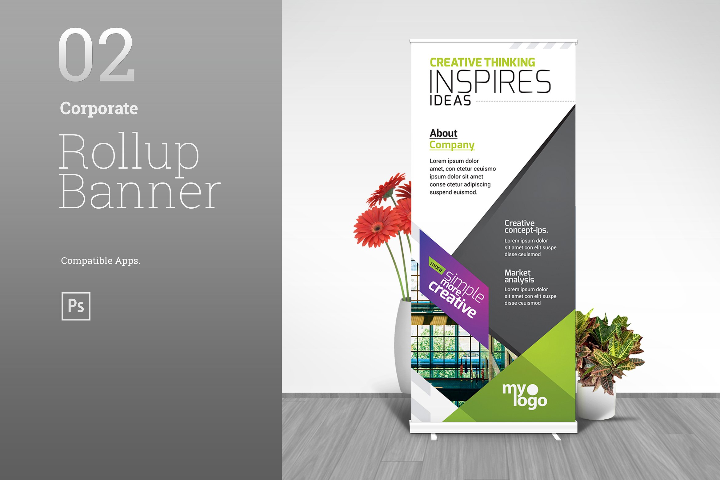 10款完美的企业介绍易拉宝PSD模板 10 Perfect Corporate Introductions Roll Up PSD Templates_img_2