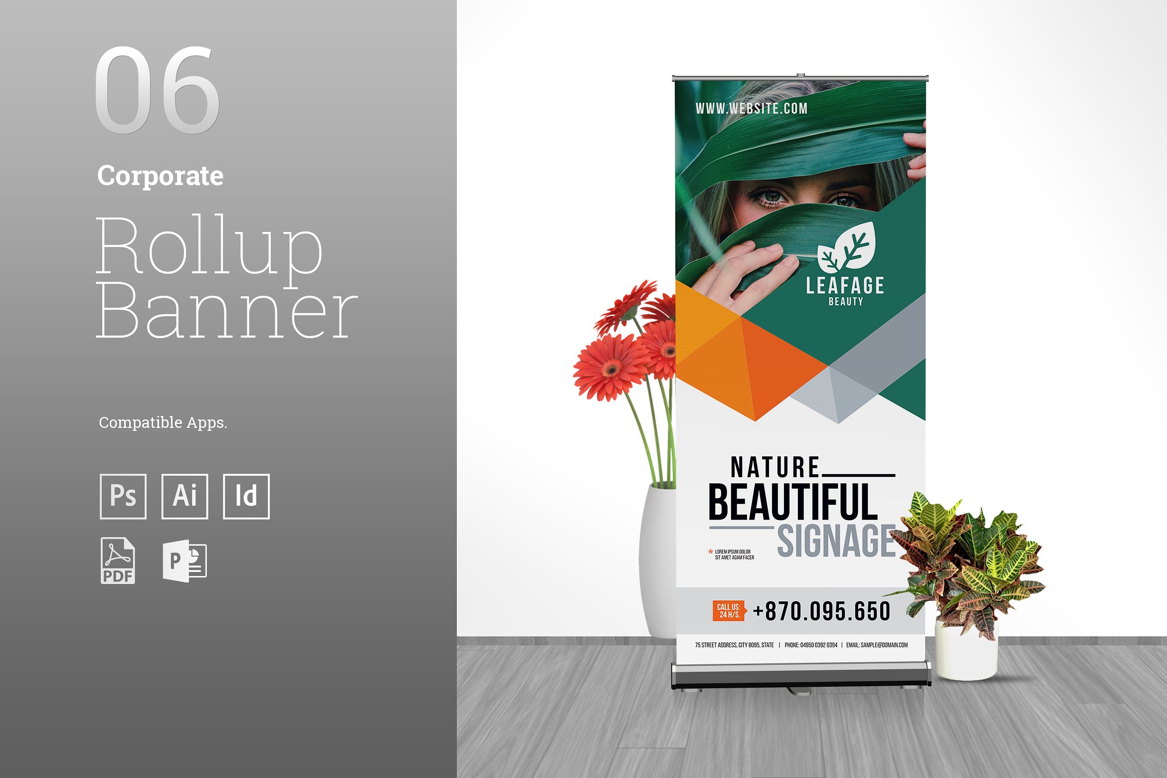 10款完美的企业介绍易拉宝PSD模板 10 Perfect Corporate Introductions Roll Up PSD Templates_img_2