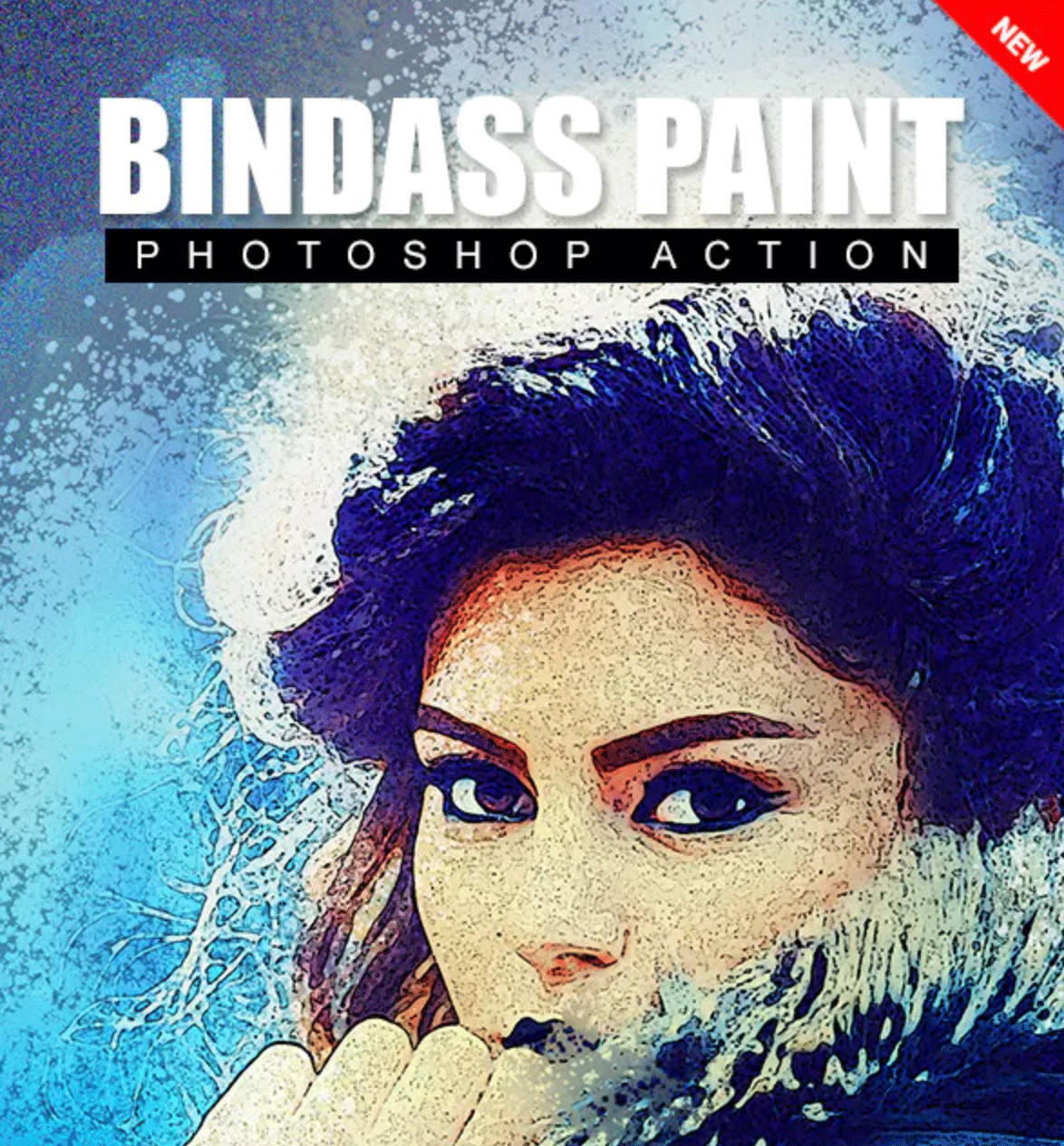 高品质的摄影照片油漆处理效果PS动作 Bindass Paint Photoshop Action_img_2