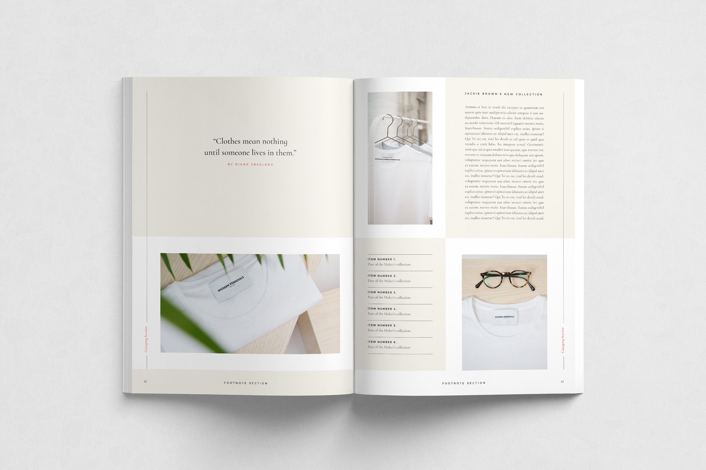 现代简约的服装品牌摄影宣传册模板 Modern Minimalist Clothing Brand Photography Brochure Template_img_2