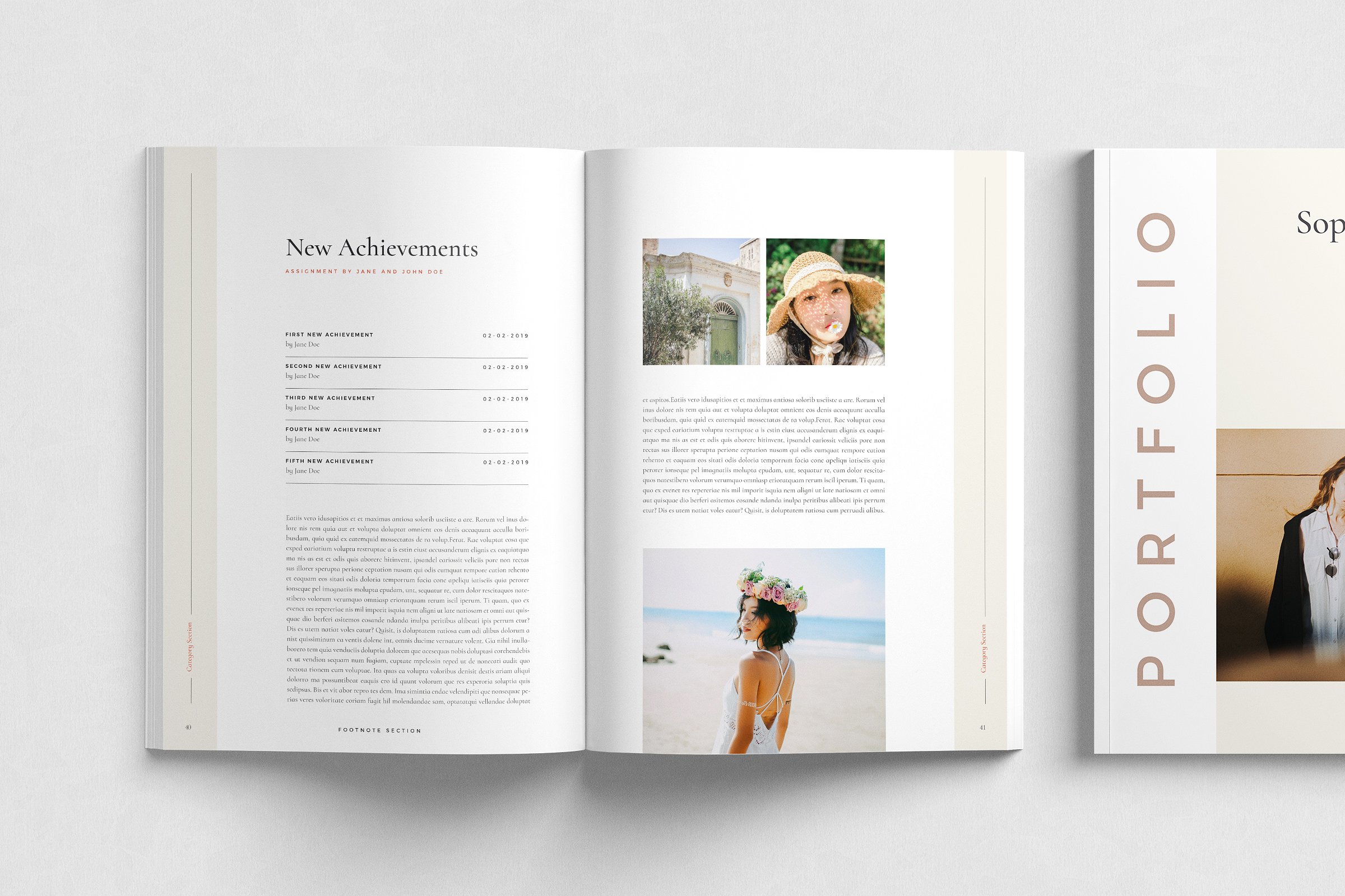 现代简约的服装品牌摄影宣传册模板 Modern Minimalist Clothing Brand Photography Brochure Template_img_2