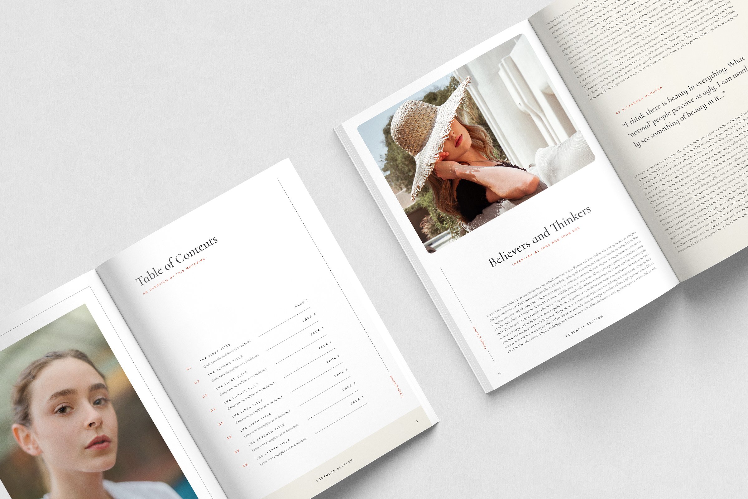 现代简约的服装品牌摄影宣传册模板 Modern Minimalist Clothing Brand Photography Brochure Template_img_2