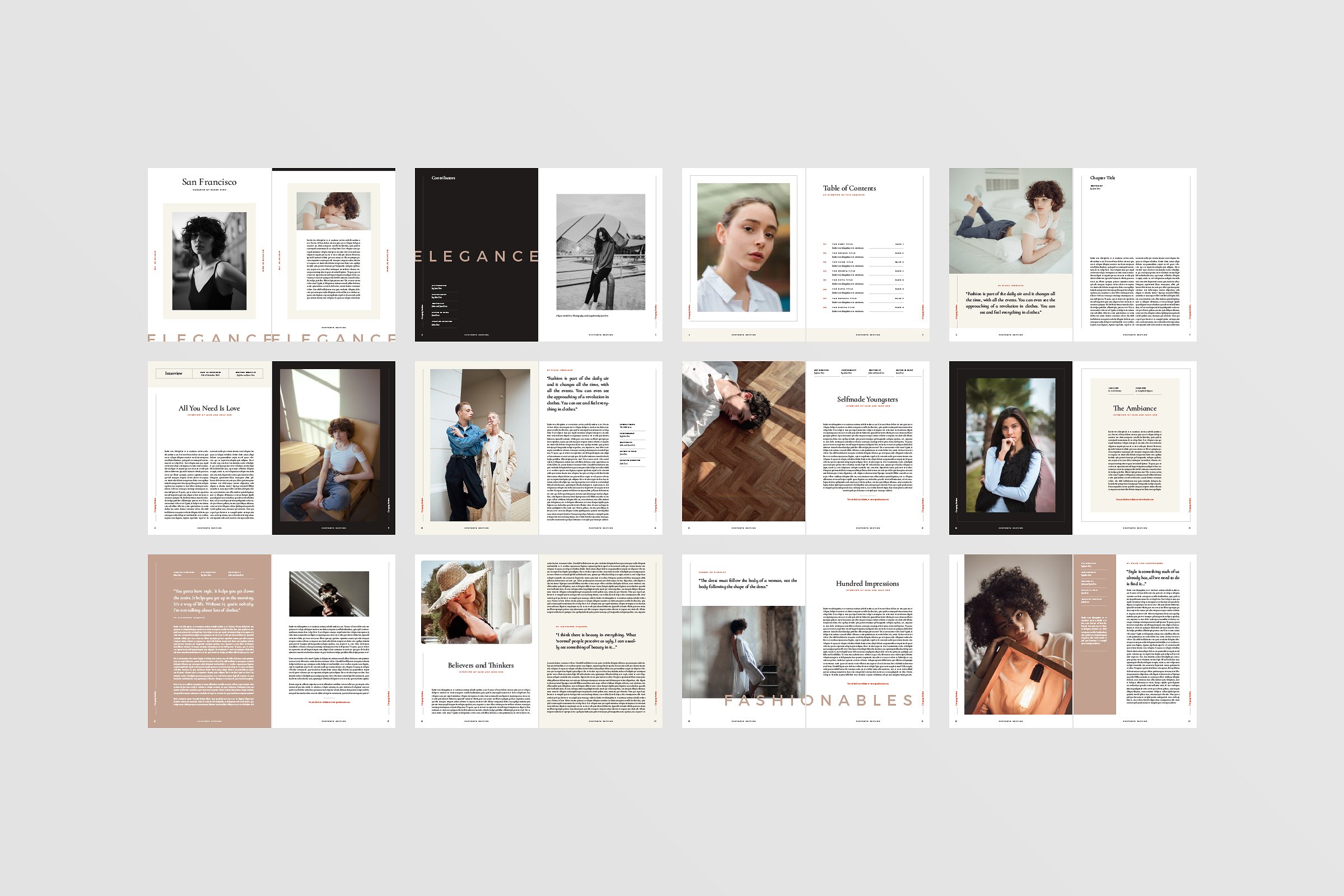 现代简约的服装品牌摄影宣传册模板 Modern Minimalist Clothing Brand Photography Brochure Template_img_2