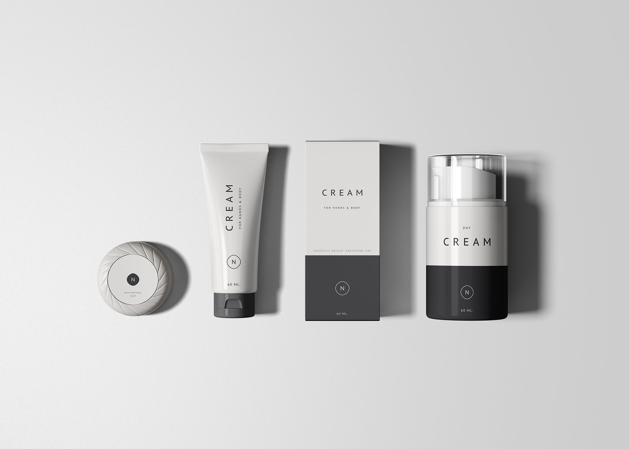 时尚简约的化妆品套装包装样机 Stylish And Simple Cosmetic Set Packaging Prototype_img_2