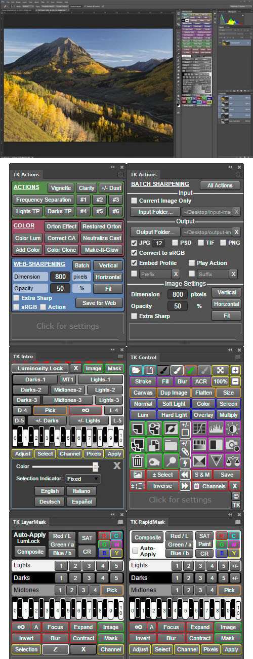 TKActions V6用于制作光度模板和运行Photoshop的综合面板 TKActions V6 Panel for Photoshop (Win/Mac) + Tkactions Video Guide_img_2