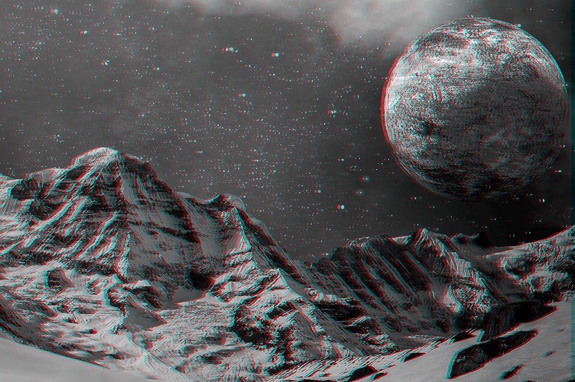 照片红青色3D浮雕效果的PS动作 3D Red Cyan Anaglyph Photoshop Actions_img_2