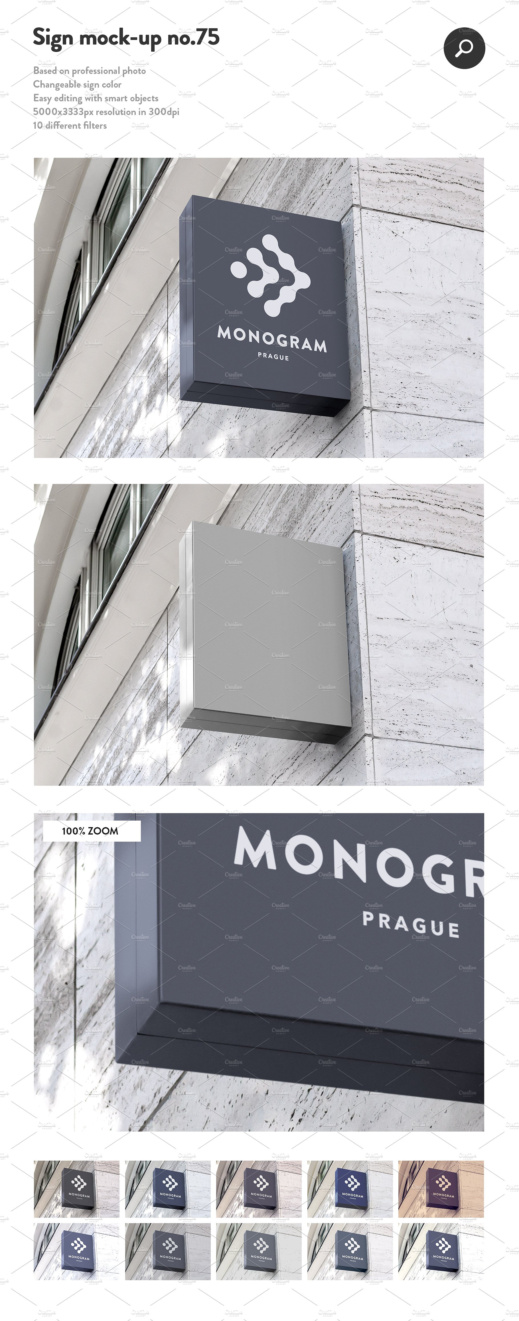 50款商店门头徽标促销广告牌样机 50 Sign Facade Logo Mockup Bundle[4.89G]_img_2