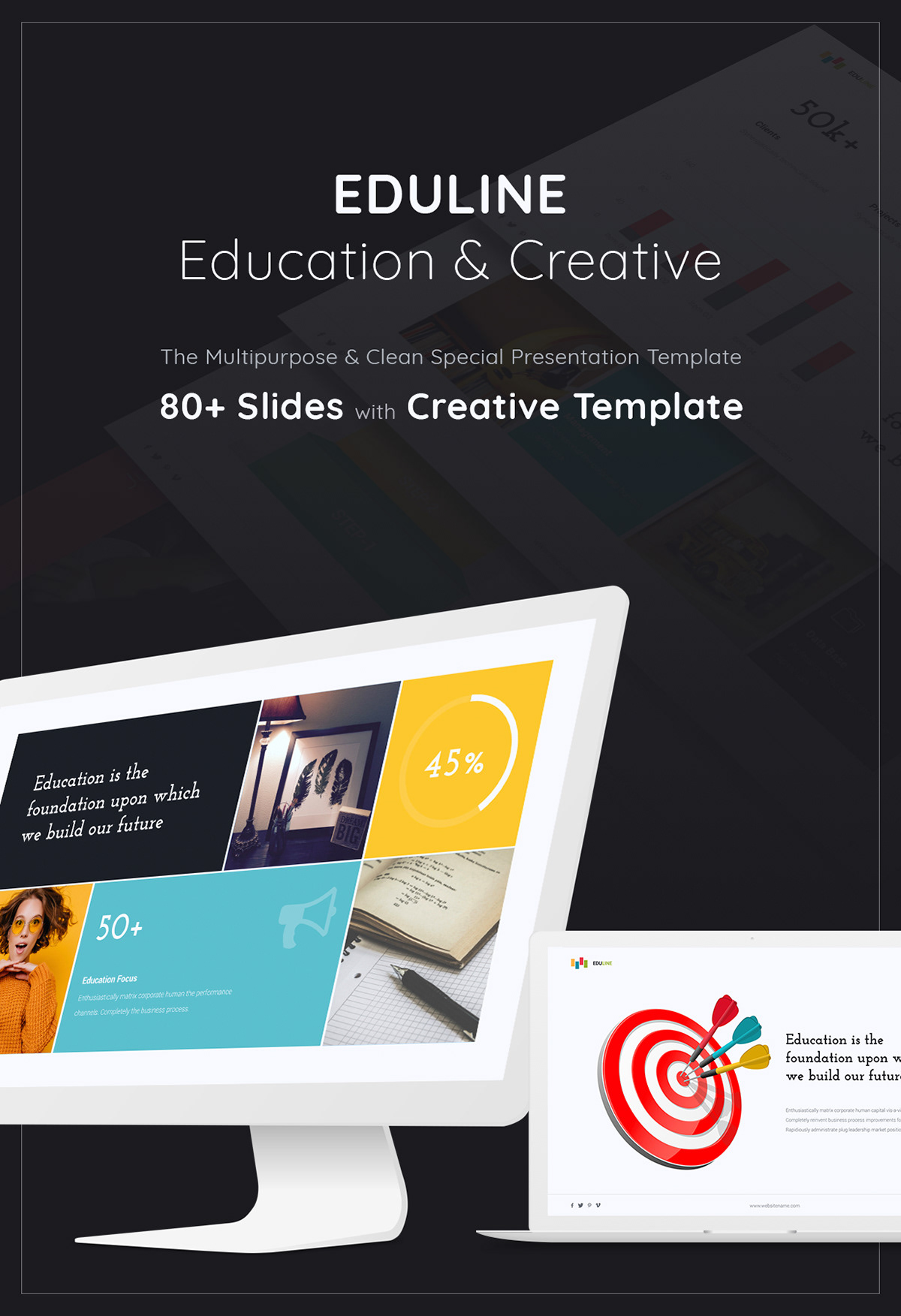 多用途和创意的商务市场分析Powerpoint模板 Education & Creative Powerpoint Template_img_2