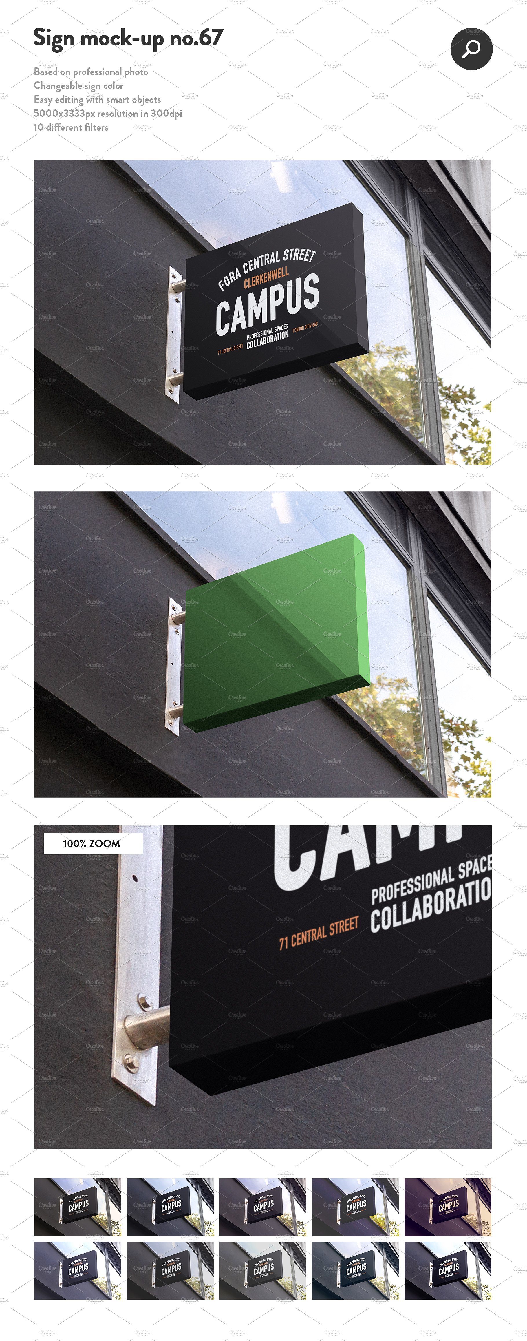 50款商店门头徽标促销广告牌样机 50 Sign Facade Logo Mockup Bundle[4.89G]_img_2
