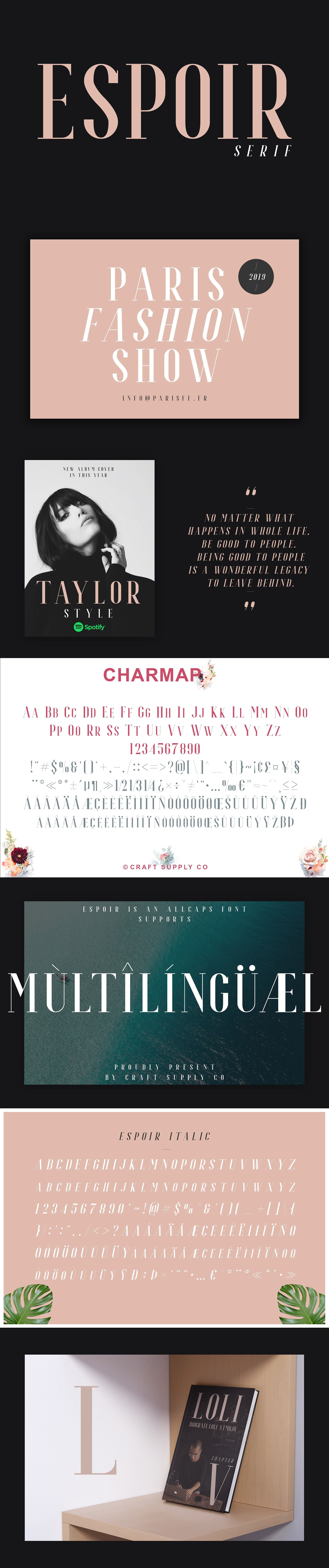 时尚优雅的服装品牌海报杂志字体合集 Stylish And Elegant Clothing Brand Poster Magazine Font Collection_img_2