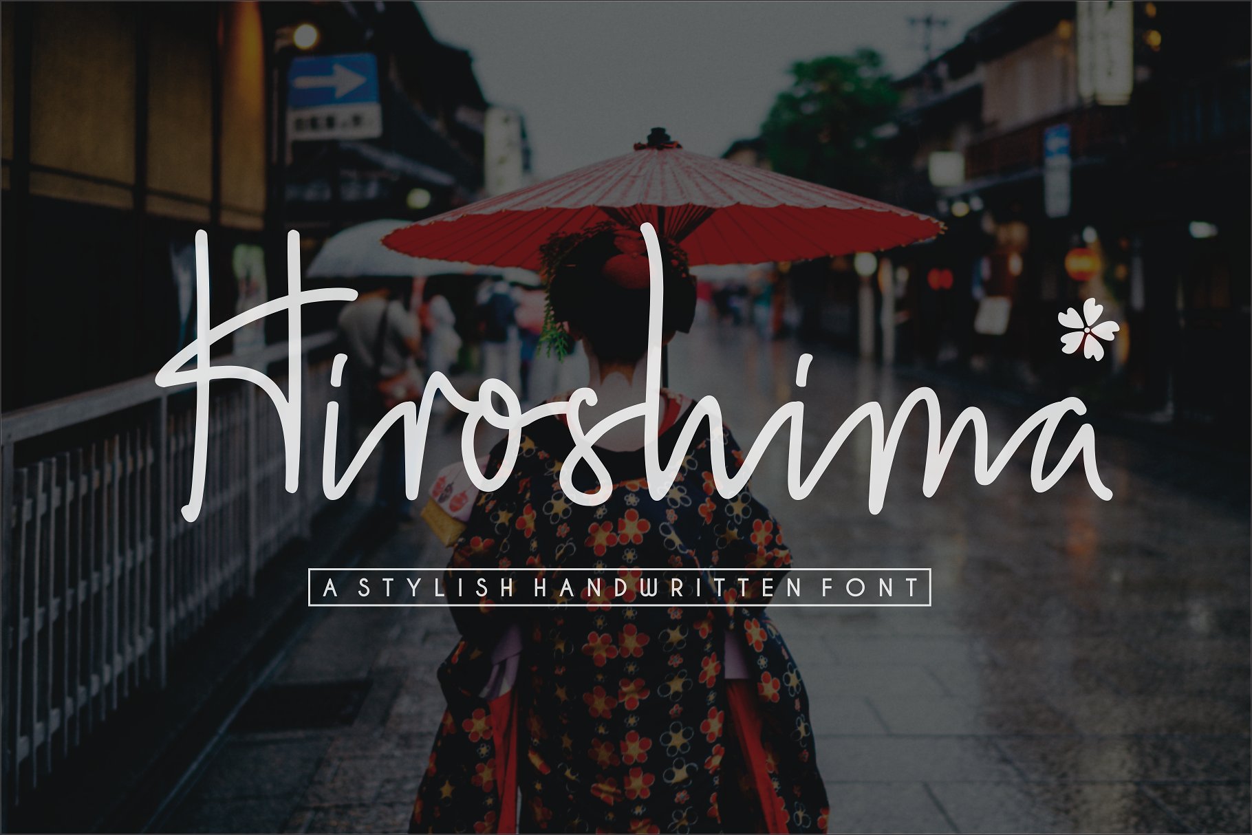 时尚优雅的手写粗笔画和线条字体 Hiroshima - A Stylish Handwritten Font_img_2