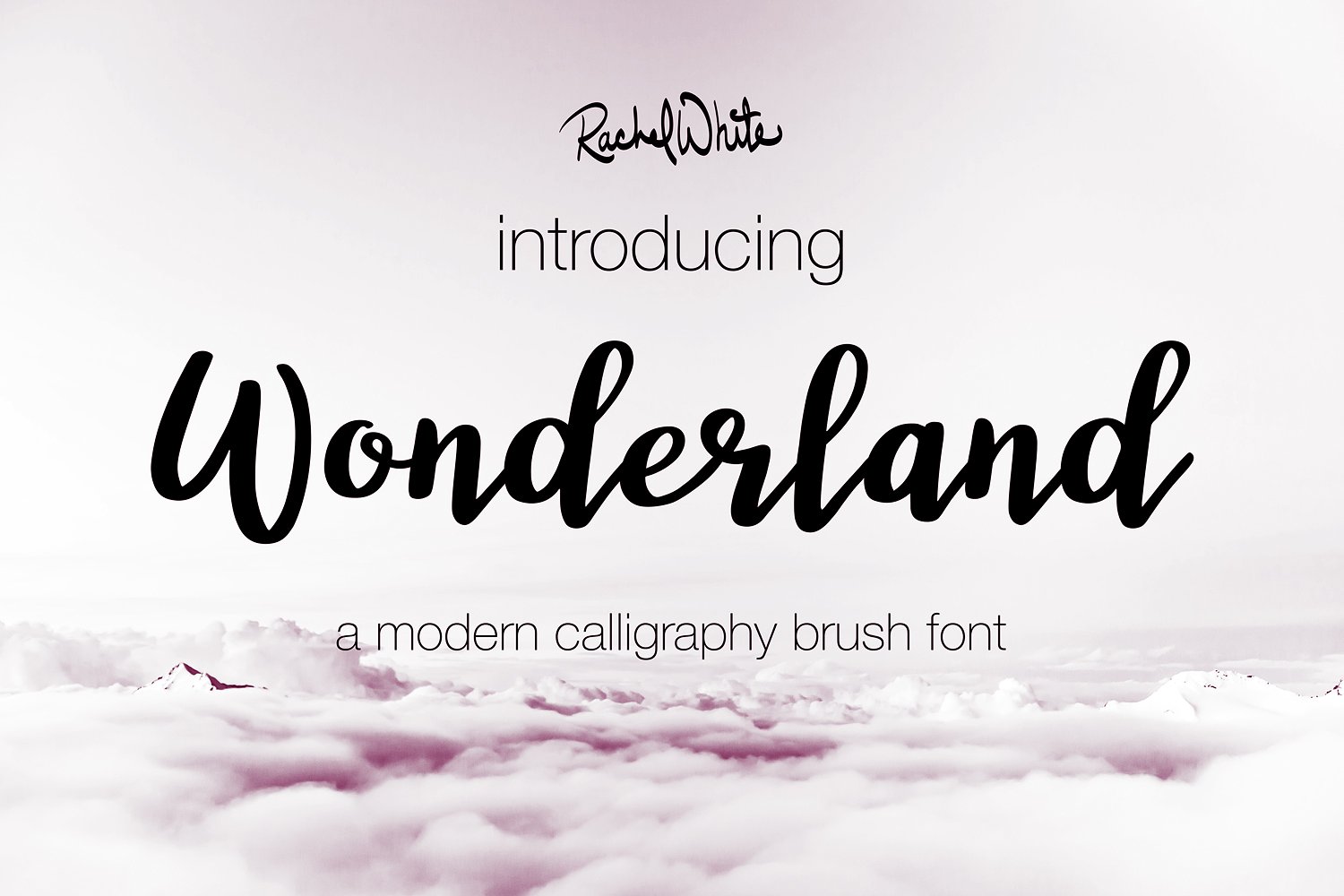 现代飘逸的手写书法字体 Wonderland Modern Calligraphy Font_img_2