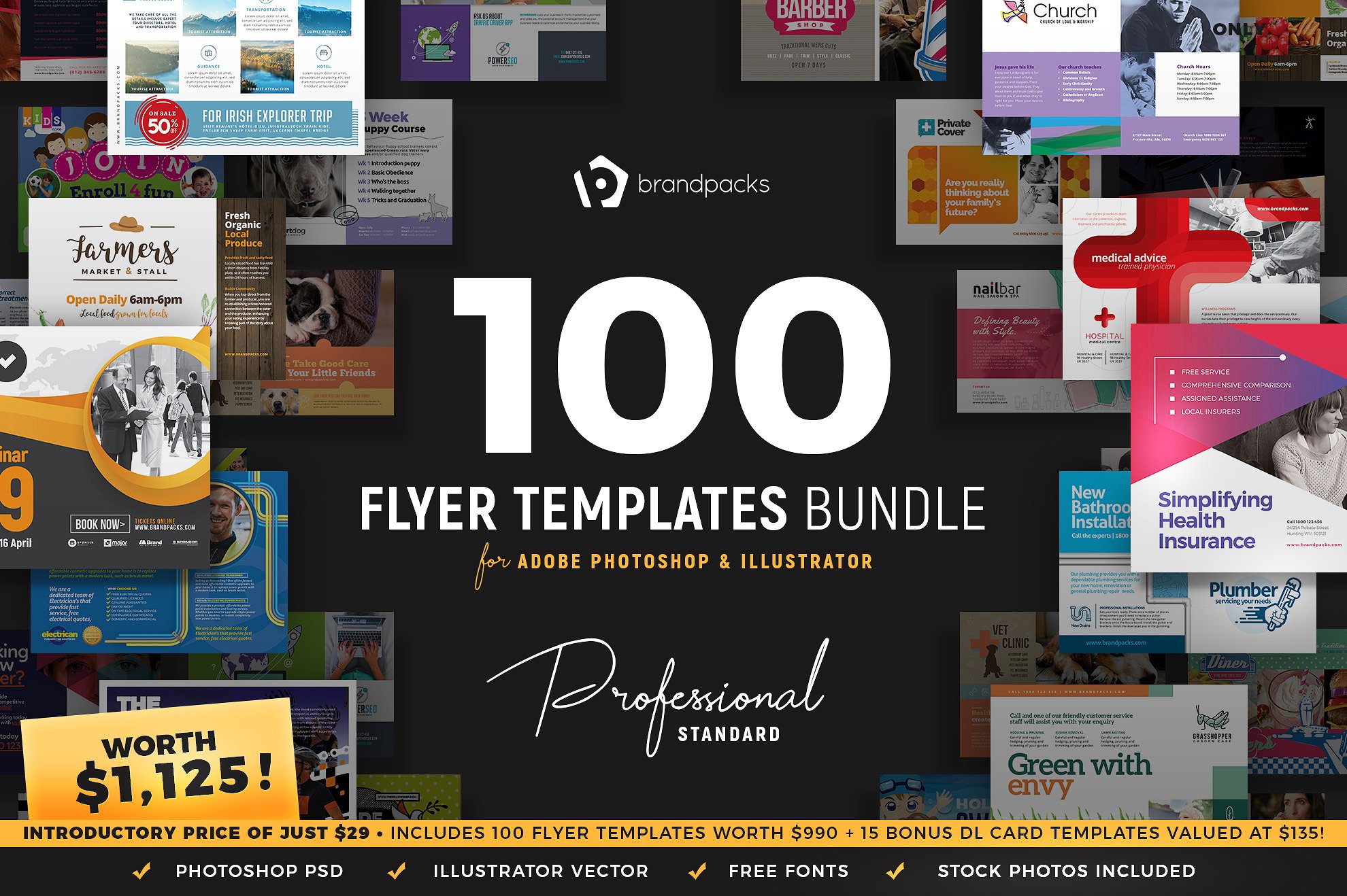 超级实用的100多款双面的产品促销宣传单页模板 100+ Flyer Templates Bundle[4.0G]_img_2