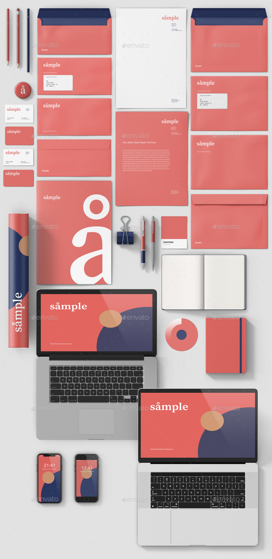 高端精美的VI文具品牌场景展示样机 Stationery Branding Mockup Creator[1.54G]_img_2