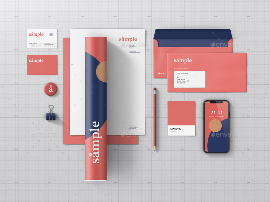 高端精美的VI文具品牌场景展示样机 Stationery Branding Mockup Creator[1.54G]_img_2