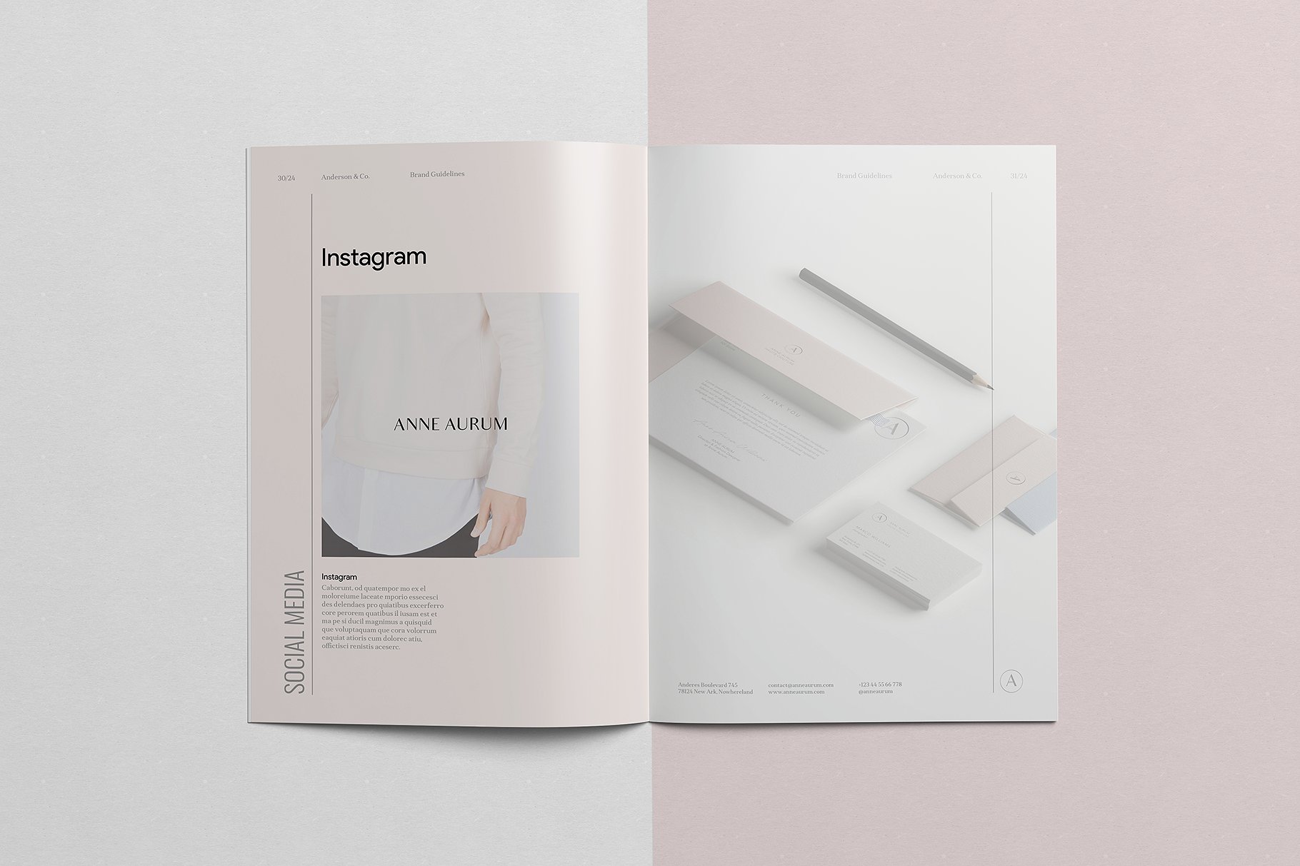 现代简约的A4品牌指南手册 Modern Minimalist A4 Brand Guide Manual_img_2