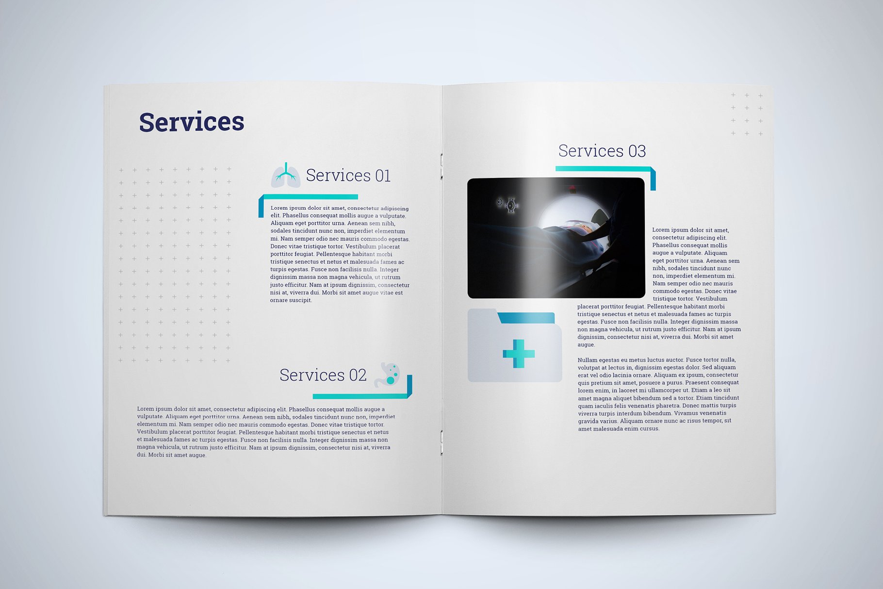现代简约的医疗服务画册模板 Medico Brochure Template_img_2