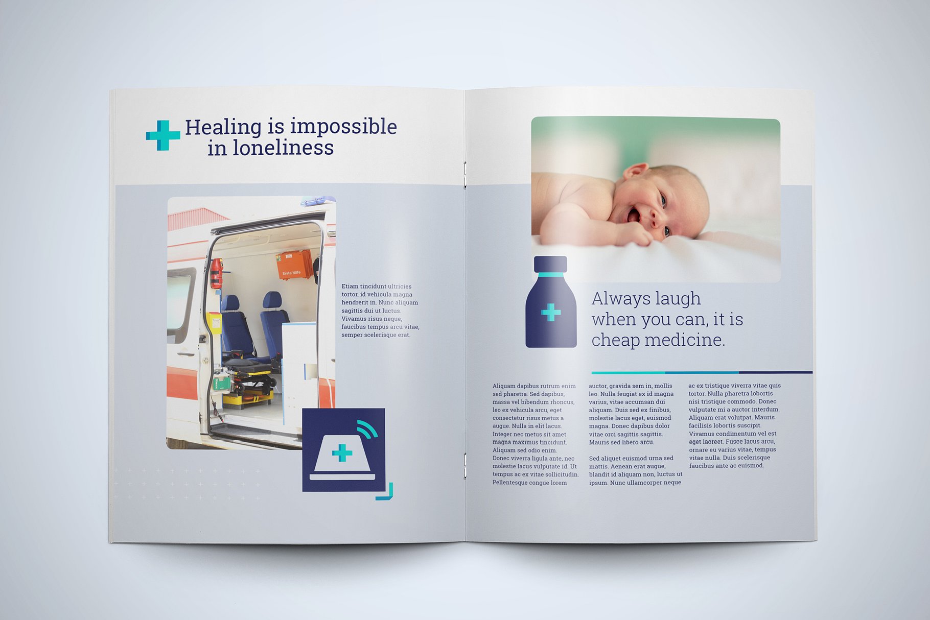 现代简约的医疗服务画册模板 Medico Brochure Template_img_2