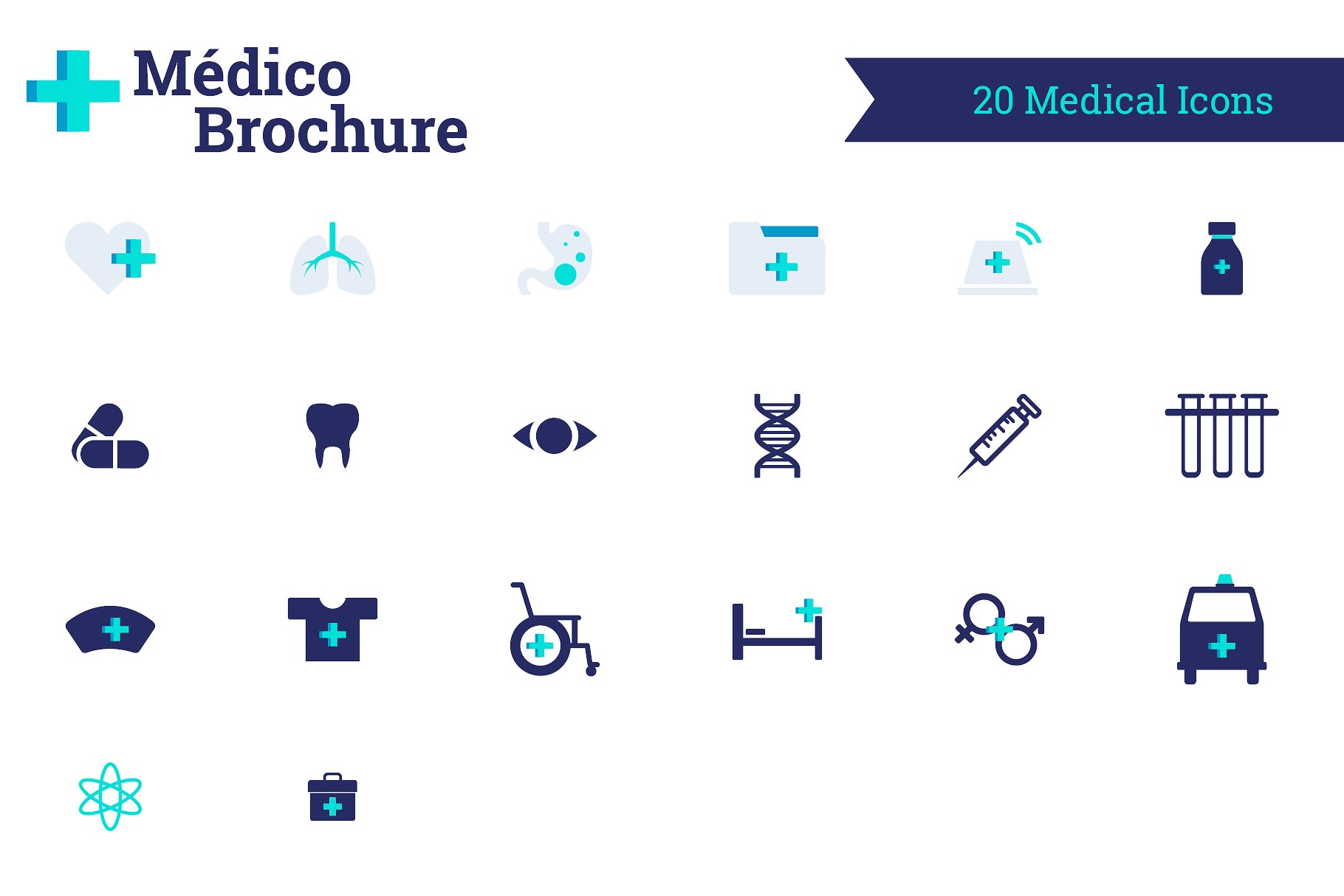 现代简约的医疗服务画册模板 Medico Brochure Template_img_2