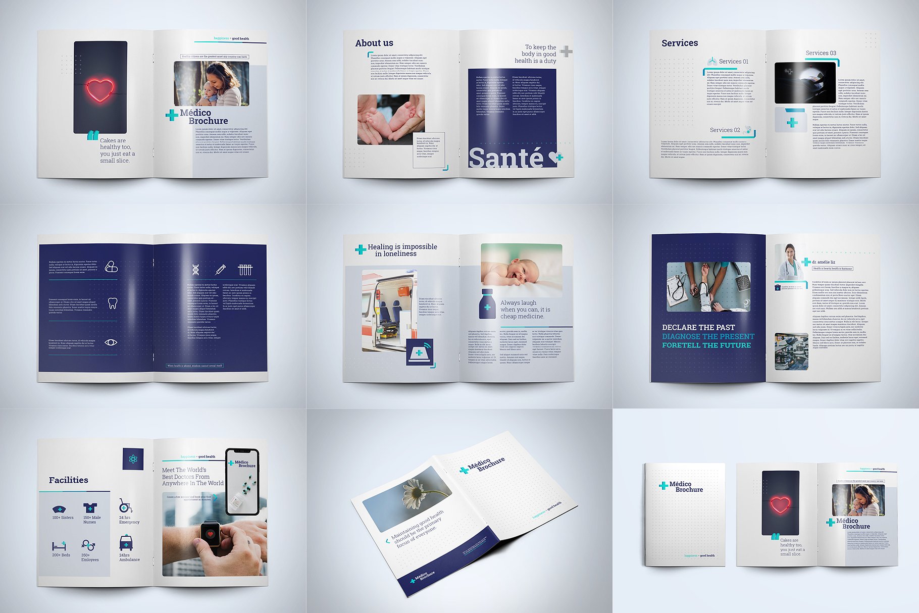现代简约的医疗服务画册模板 Medico Brochure Template_img_2