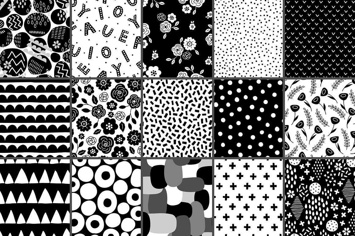 75种抽象的矢量几何图案 75 Abstract Seamless Patterns_img_2