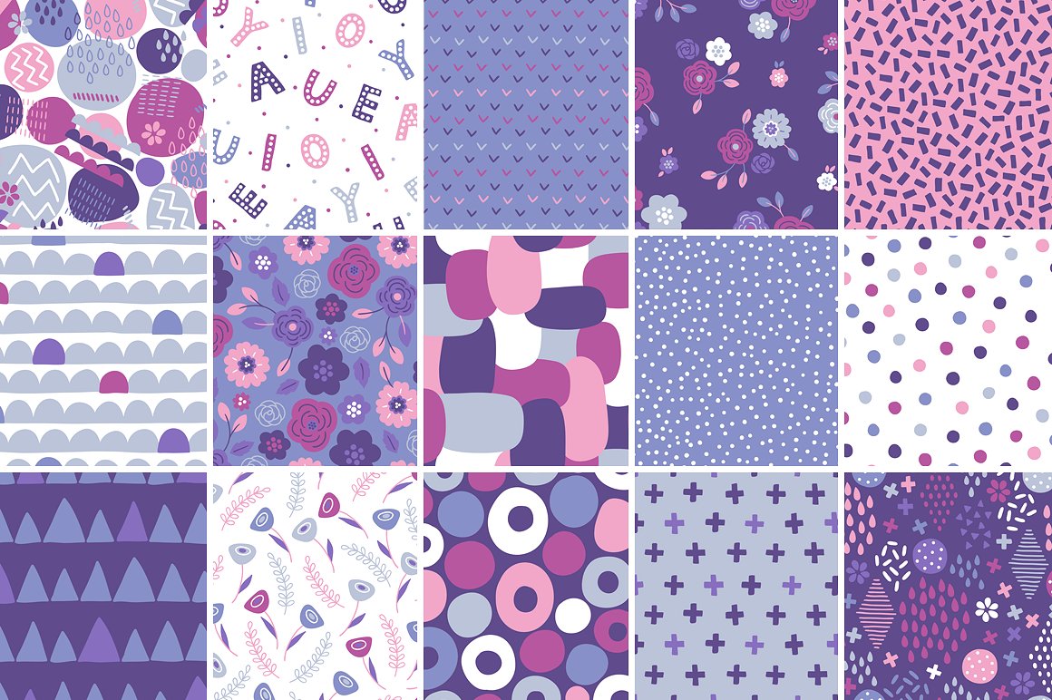 75种抽象的矢量几何图案 75 Abstract Seamless Patterns_img_2