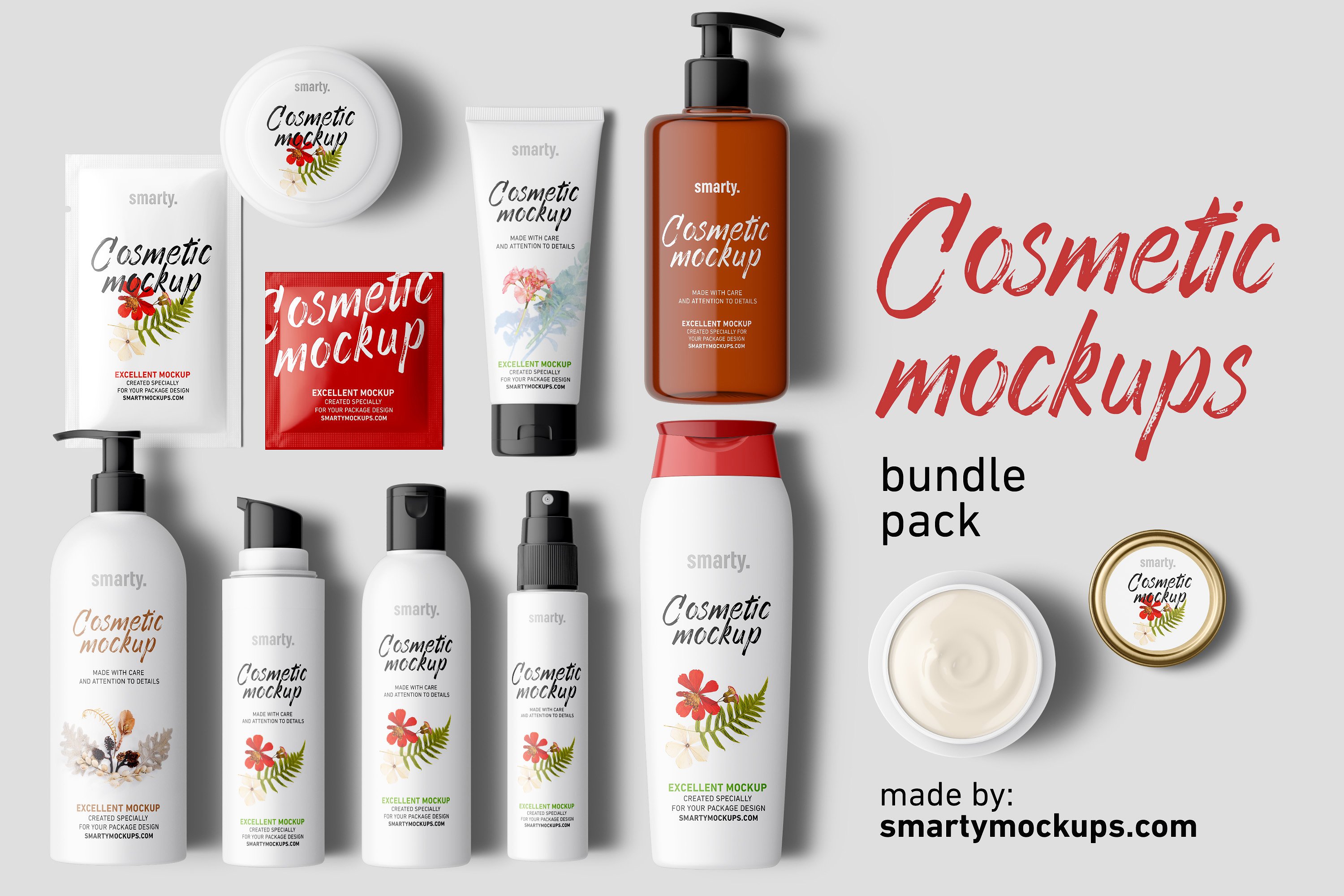 超超级强大的化妆品场景样机组合 Super Super Cosmetic Mockups Bundle Pack_img_2