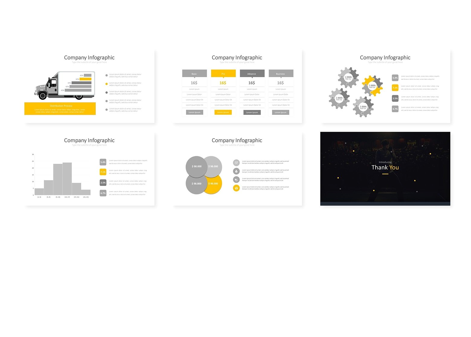 新鲜明亮黄色系多用途的个人介绍幻灯片模板 Fresh Bright Yellow Multipurpose Personal Presentation Slide Template_img_2