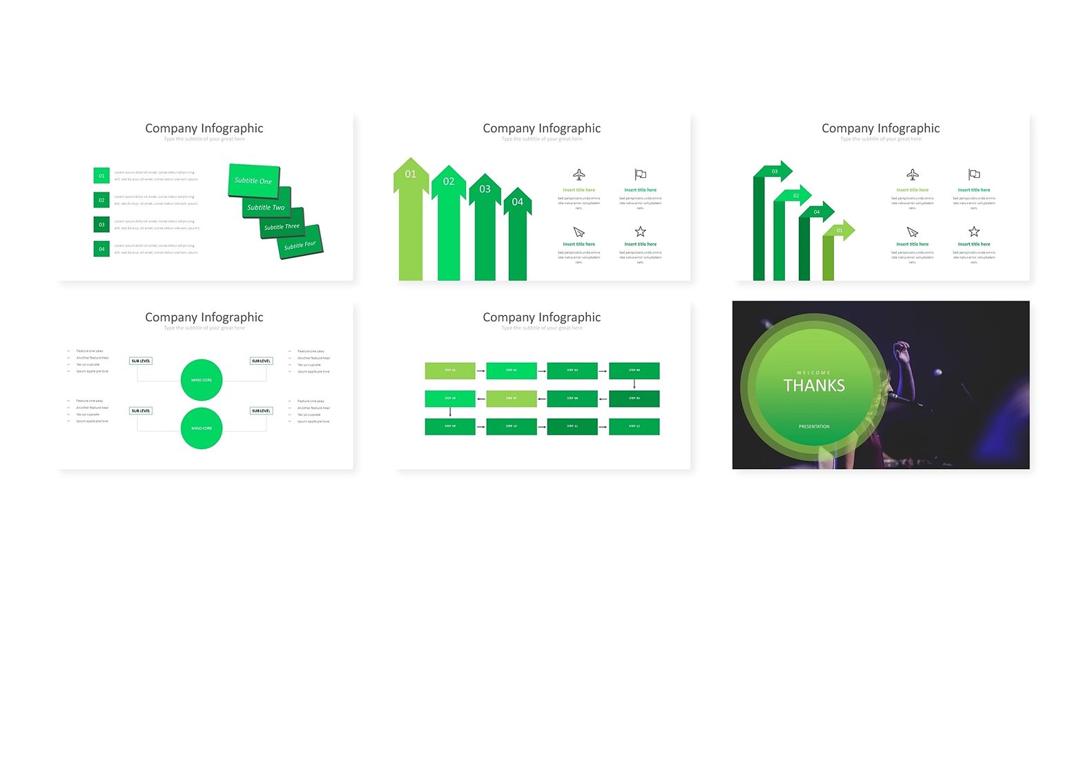 新鲜明亮绿色系多用途的公司介绍幻灯片模板 Fresh Bright Green Multipurpose Personal Presentation Slide Template_img_2